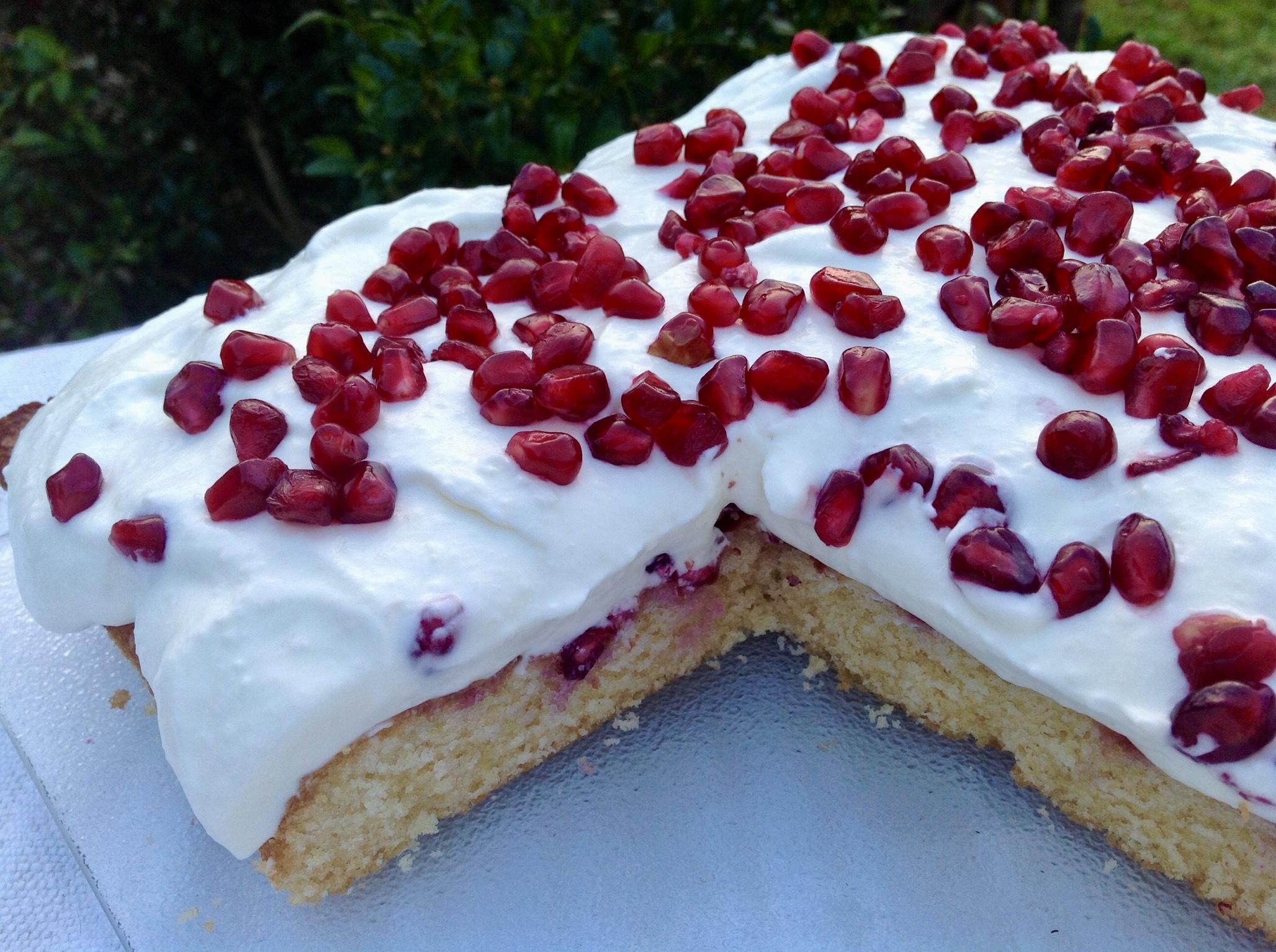 Granatapfel- Philadelphia- Kuchen