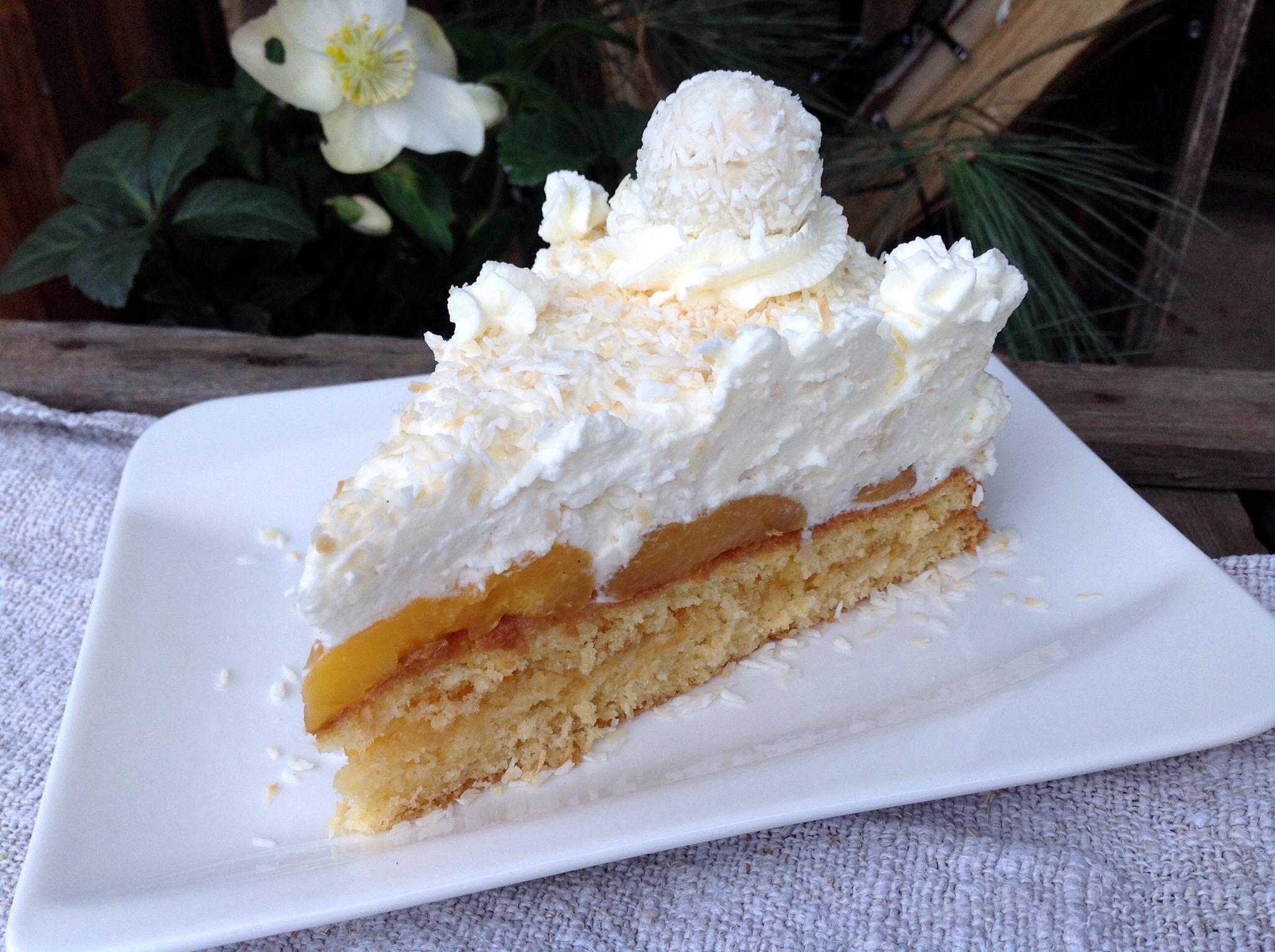 Raffaello Torte mit Aprikosen