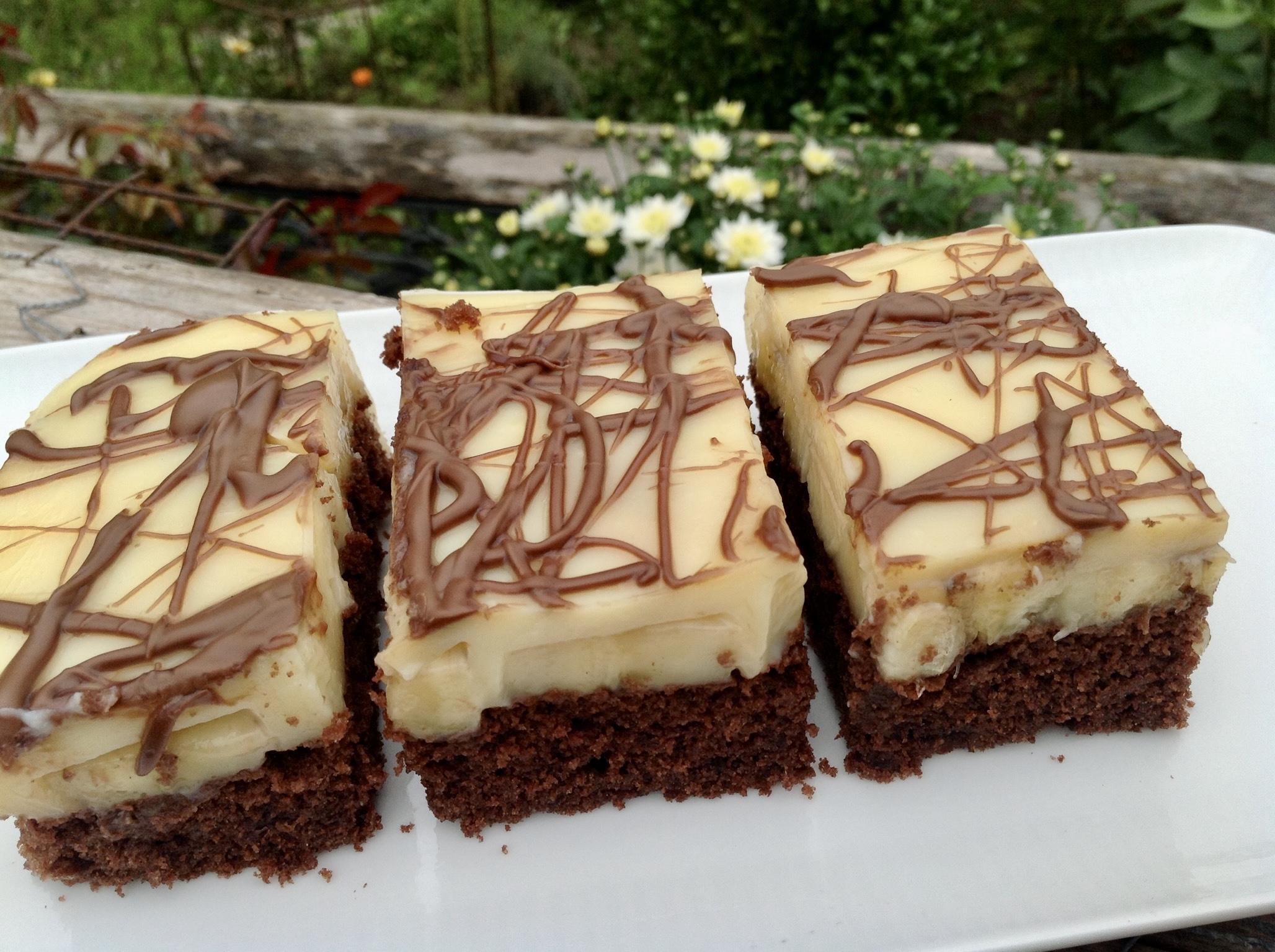 Bananen- Schoko- Kuchen mit Pudding